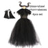 Black Devil Tutu Costume Gothic Halloween Girls Fancy Tutu Dress with Feather Gown Dress